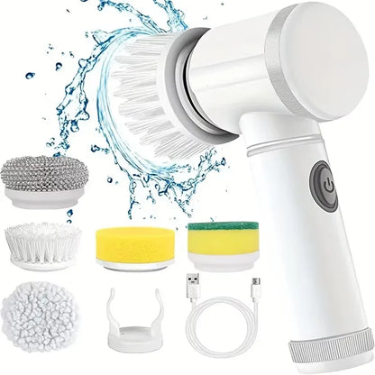 Rechargeable Electric Spin Scrubber Cleaning Brush Set